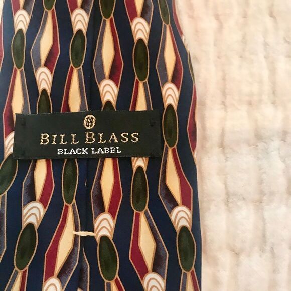 Vintage Bill Blass Black Label Silk Neck Tie EUC - Picture 3 of 4